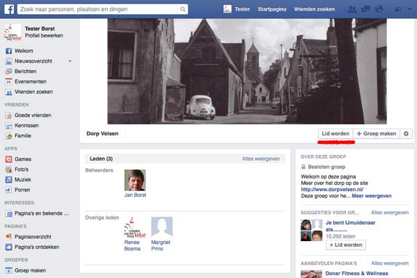 voorbeeld facebook